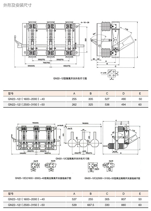 型戶內高壓隔離開關